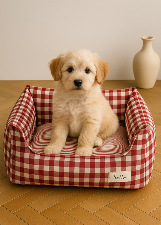 SleepyPup Gingham Sofa Bed
