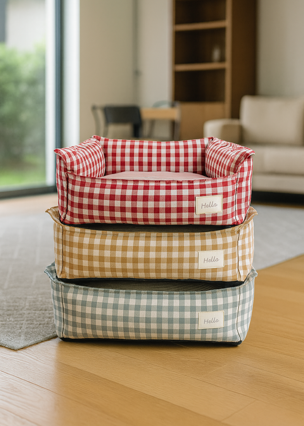 SleepyPup Gingham Sofa Bed